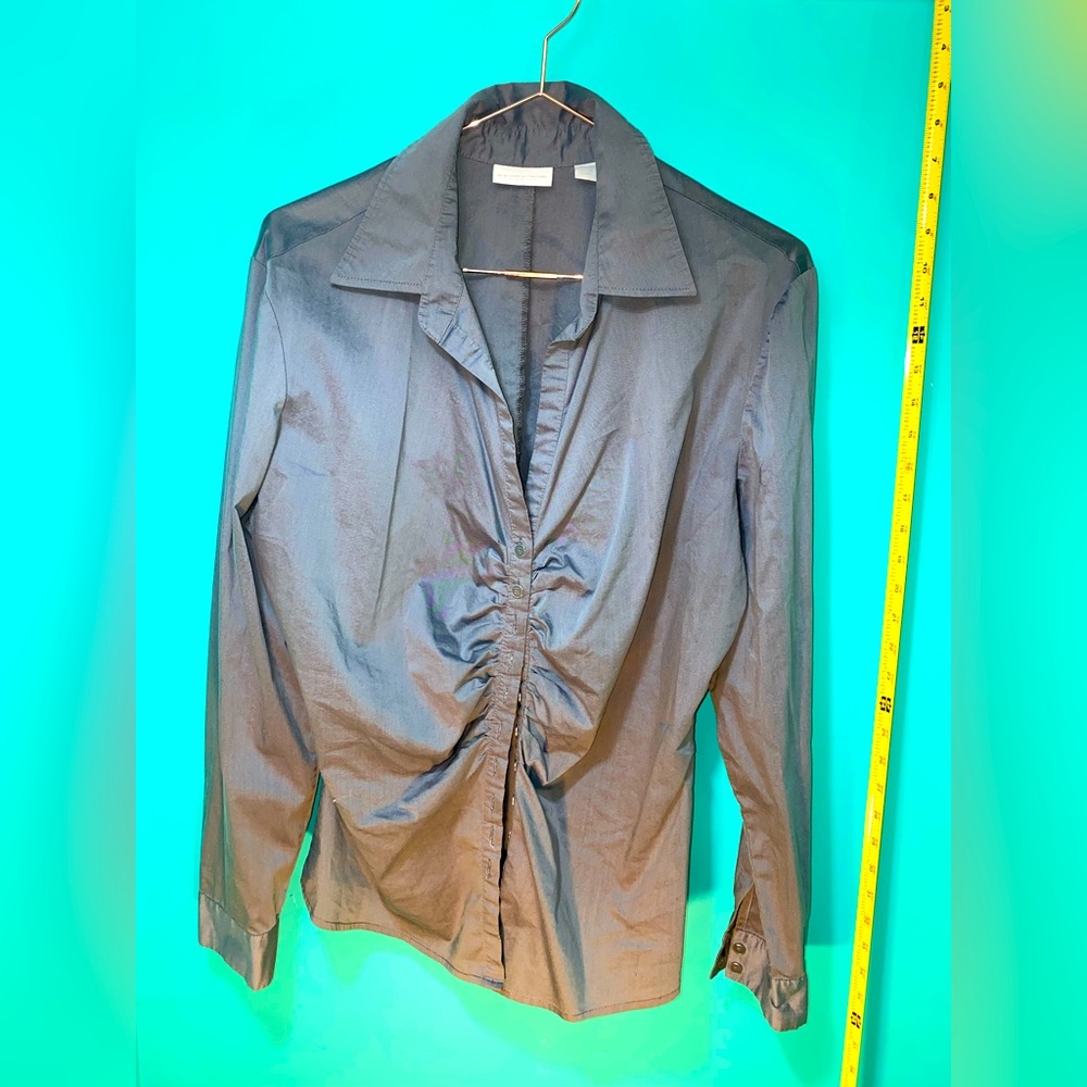 Button-down XL Gray Top